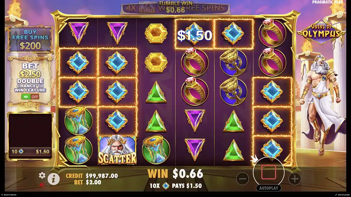 Spielen Sie den Gates of Olympus-Slot mit Bonus
