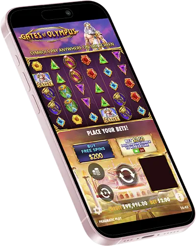 Spielen Sie Gates of Olympus auf Ihrem Telefon